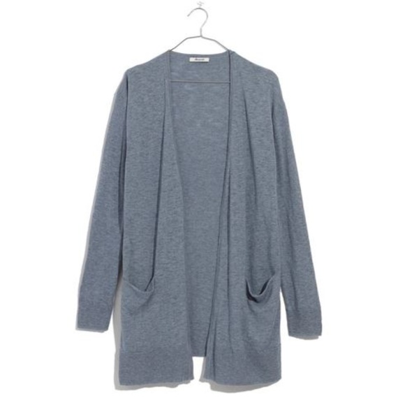 Madewell Heathered Blue Summer Ryder Cardigan - Picture 2 of 8